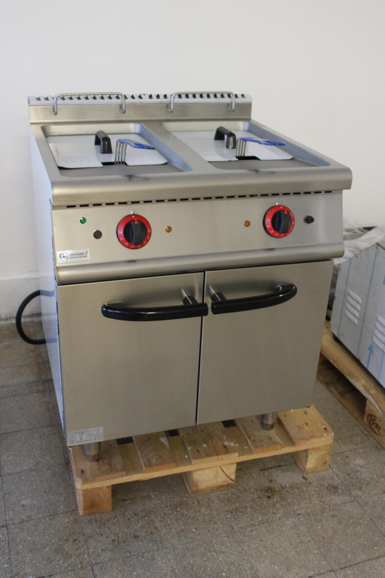 GN Gastronic’s HEF-708A k�tmedenc�s �ll� elektromos frit�z – 2�23 liter